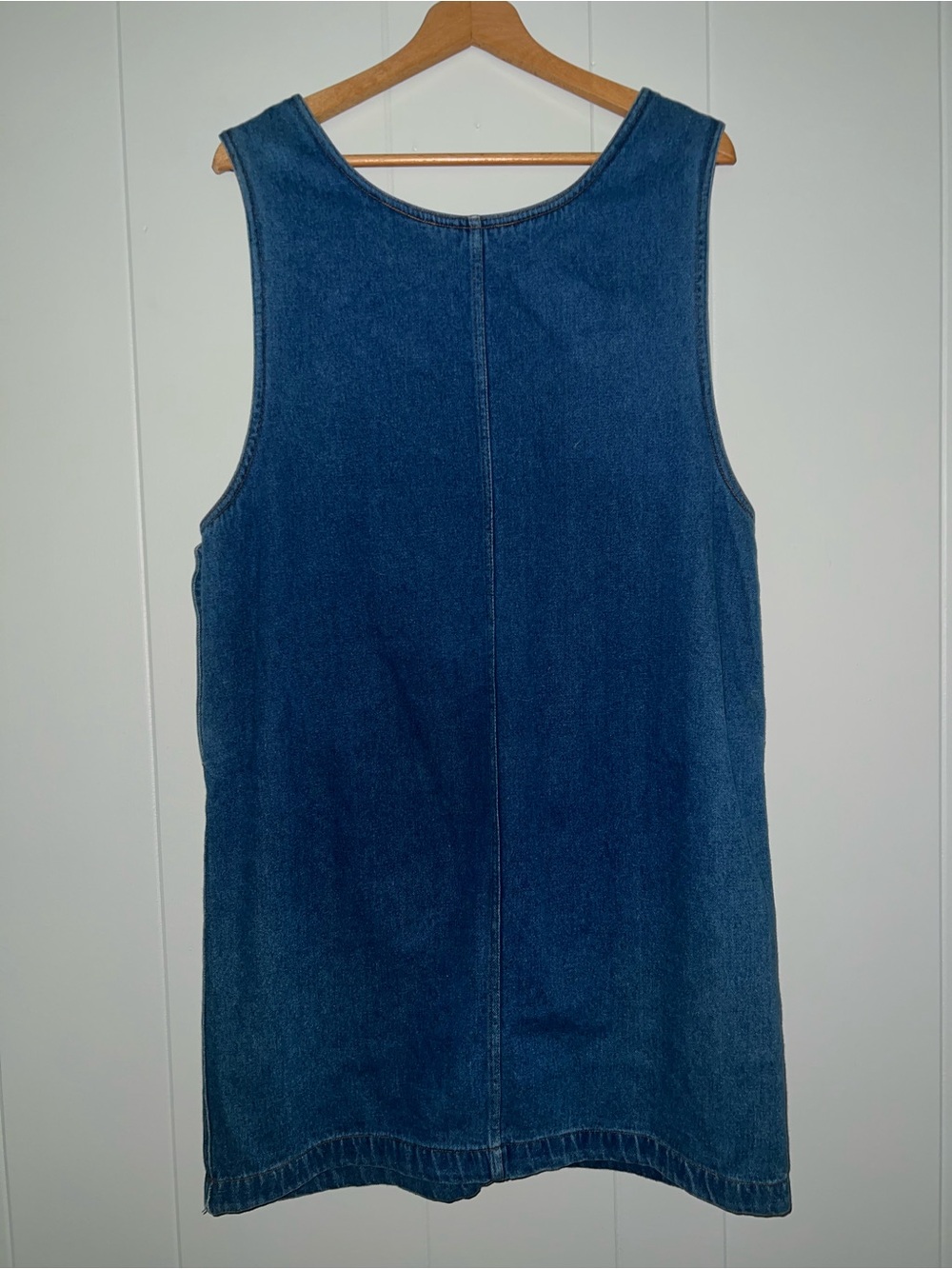 Vintage 90’s Denim Pinafore Grunge Cottagecore Pockets Jumper Dress Blue Size 14 - Picture 11 of 13